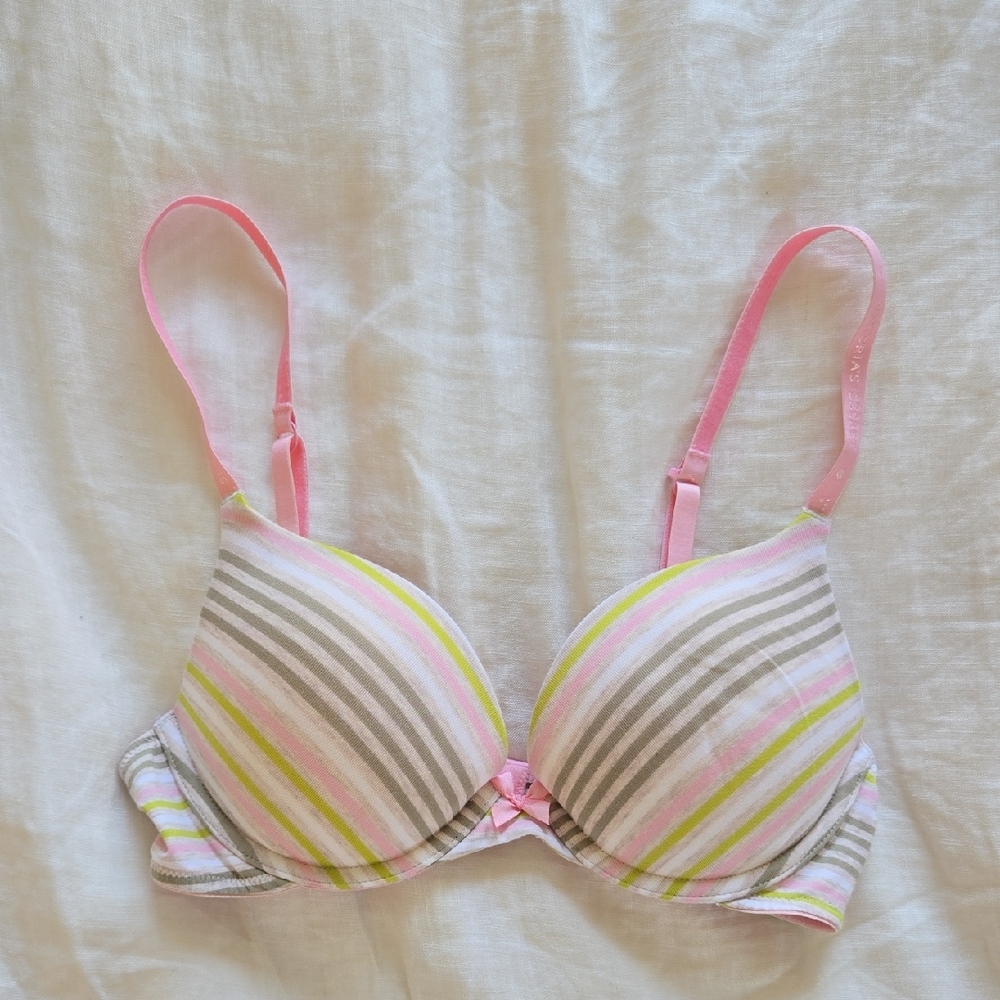 Victoria's Secret Multicolor Striped Plunge Bra